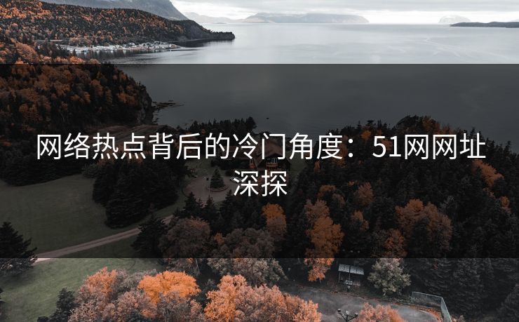 网络热点背后的冷门角度：51网网址深探